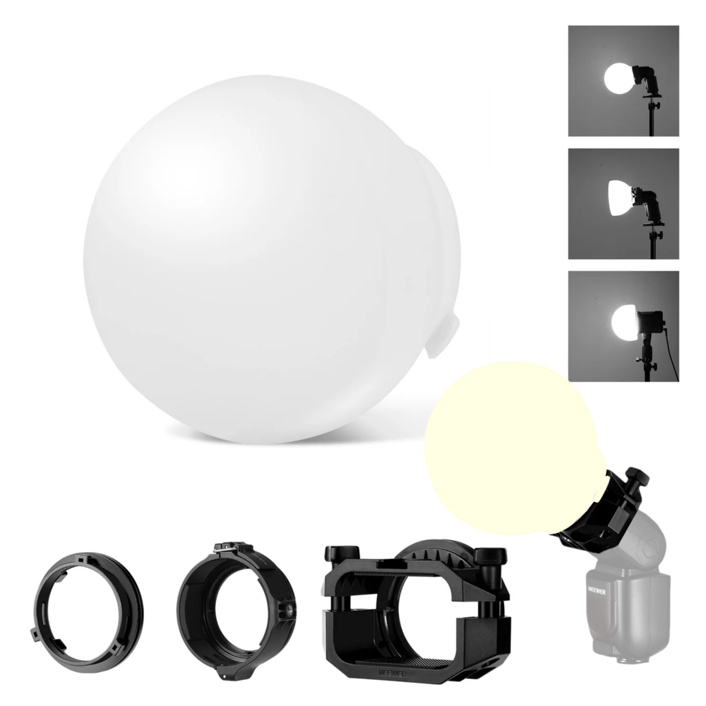 Globo-Difusor-Neewer-CRS6-Dome-Portatil-para-Flash-Speedlite Globo-Difusor-Neewer-CRS6-Dome-Portatil-para-Flash-Speedlite