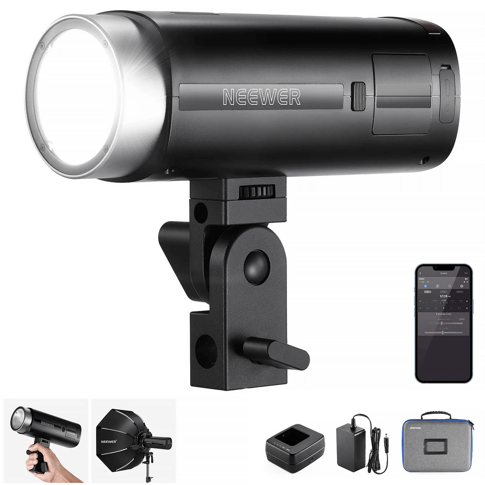 Flash-Estudio-Neewer-Q200-TTL-200W-Outdoor-Strobe-Montagem-Bowens Flash-Estudio-Neewer-Q200-TTL-200W-Outdoor-Strobe-Montagem-Bowens
