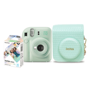 Kit-Camera-Instantanea-FujiFilm-Instax-Mini-12-Verde-Mermaid-com-Bolsa-e-Pack-10-Filmes