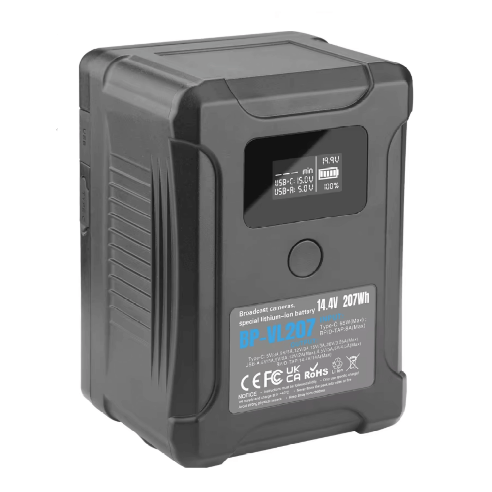 Bateria-V-Mount-Mamen-BP-VL207-Mini-207Wh---14.4V-Saidas-D-Tap-USB-e-USB-C Bateria-V-Mount-Mamen-BP-VL207-Mini-207Wh---14.4V-Saidas-D-Tap-USB-e-USB-C