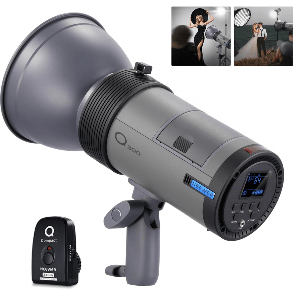 Flash-Estudio-Neewer-Q300-Outdoor-300Ws-Strobe-Montagem-Bowens Flash-Estudio-Neewer-Q300-Outdoor-300Ws-Strobe-Montagem-Bowens