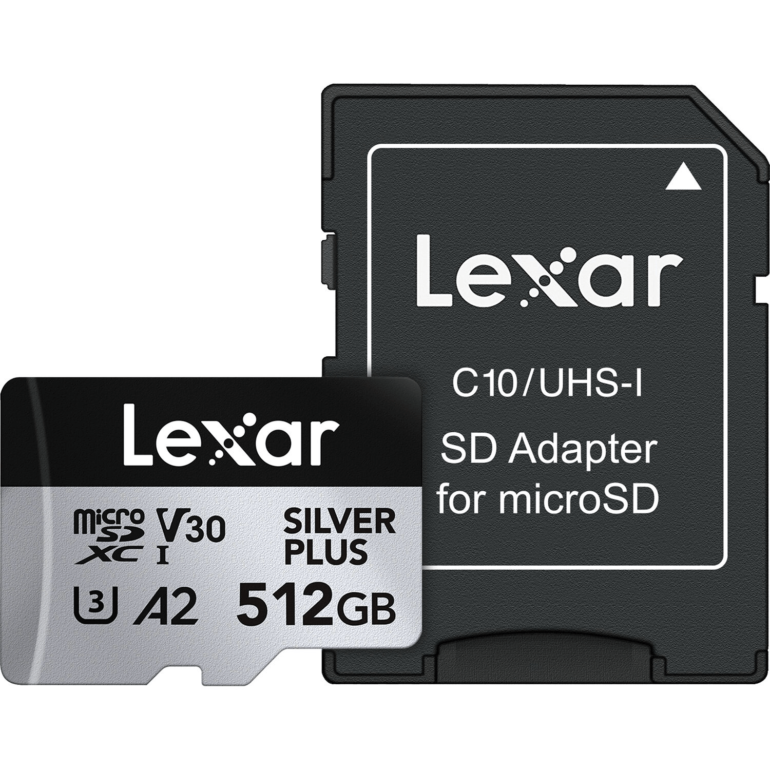 Cartão MicroSDXC 512Gb Lexar Silver Plus Profissional 4K 205Mb/s UHS-I / V30 / U3 / A2 / Classe 10