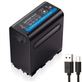 Bateria-NP-F980--F970-F960--10000mAh-USB-C-para-Filmadoras-Sony-e-Equipamentos-Estudio
