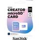 Cartao-MicroSDXC-256Gb-Sandisk-Creator-190MB-s-UHS-I-V30-U3-A2-Adaptador-SD