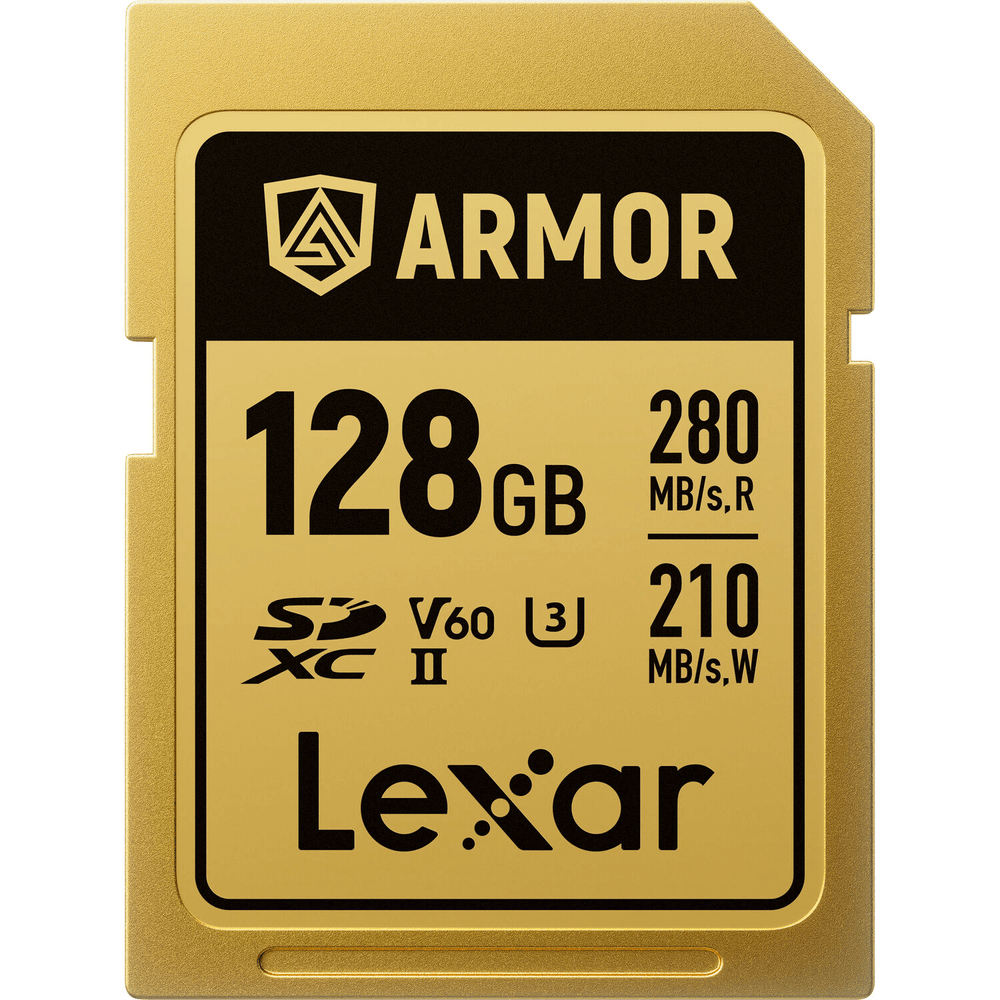 Cartao-SDXC-128Gb-Lexar-ARMOR-Gold-280Mb-S-UHS-II-V60-U3-IP68 Cartao-SDXC-128Gb-Lexar-ARMOR-Gold-280Mb-S-UHS-II-V60-U3-IP68