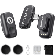 Sistema-Microfone-Duplo-Hollyland-LARK-A1-Mini-Duo-Wireless-2-Pessoas-Smartphones-USB-C