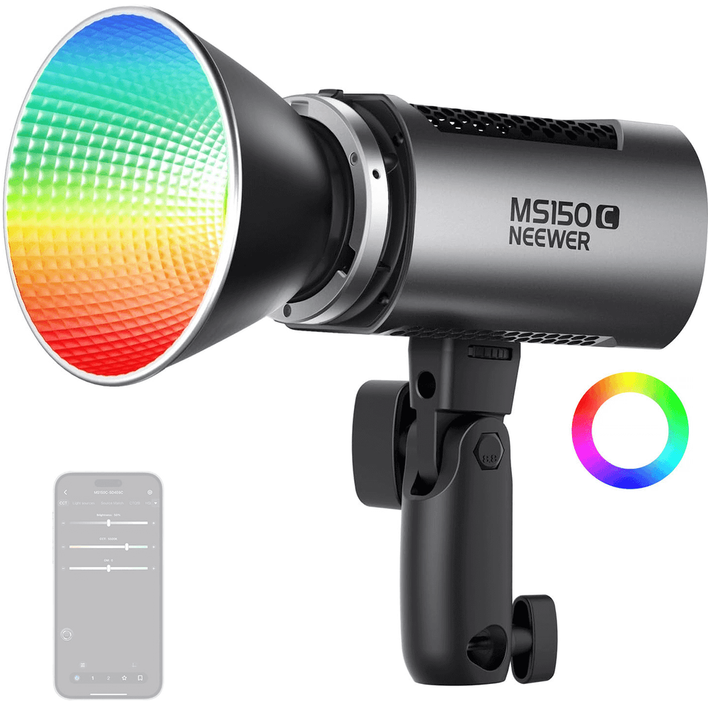 Iluminador-Neewer-MS150C-LED-RGB-150W-Monolight-Bowens Iluminador-Neewer-MS150C-LED-RGB-150W-Monolight-Bowens
