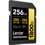 Cartao-SDXC-256GB-Lexar-Professional-Gold-1800x-4K-280Mb-s-UHS-II-V60-U3