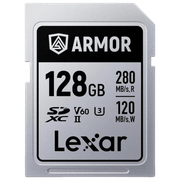Cartao-SDXC-128Gb-Lexar-ARMOR-Silver-Pro-280Mb-S-UHS-II-V60-U3-IP68