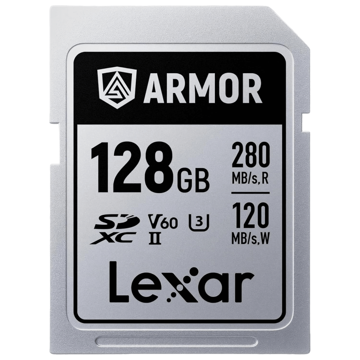 Cartão SDXC 128Gb Lexar ARMOR Silver Pro 280Mb/S UHS-II V60 U3 IP68
