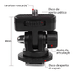 Adaptador-de-Sapata-Fria-Articulavel-com-Parafuso-1-4--para-Luz-LED-Microfone-e-Monitor