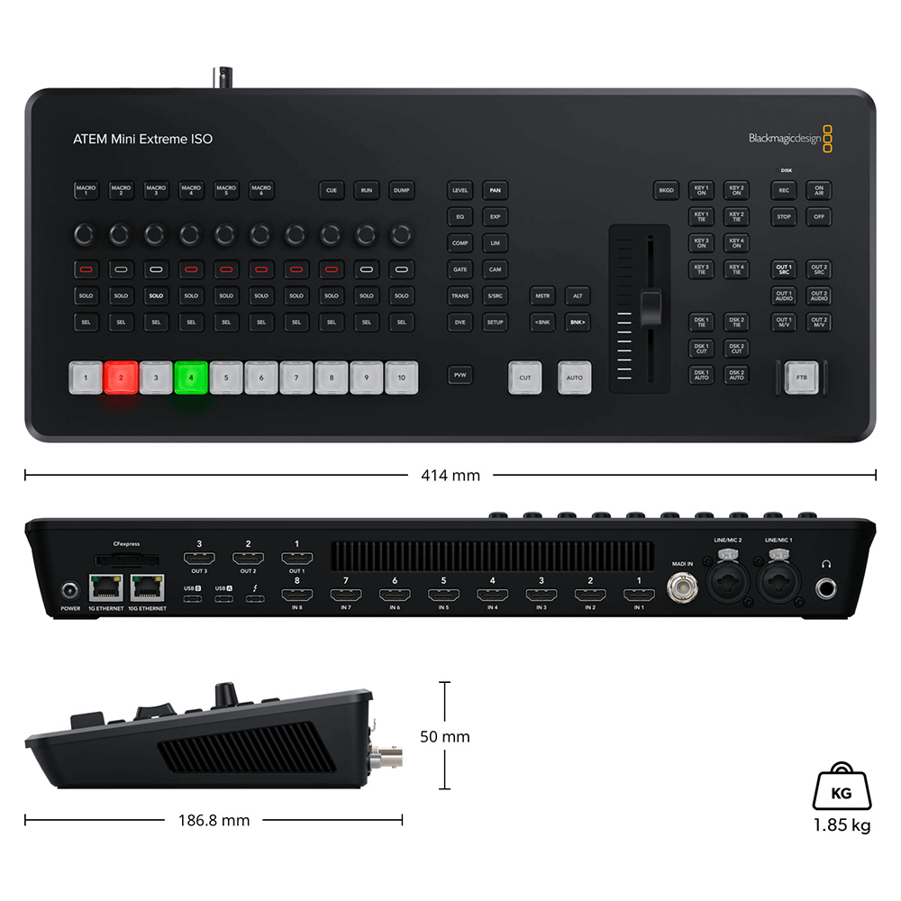 Blackmagic Design ATEM Mini Extreme ISO G2 Switcher - eMania Foto