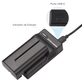 Carregador-NP-F-para-Baterias-Sony-NP-F550-NP-F750-NP-F960-NP-F970--USB-