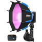 Iluminador-LED-Amaran-Ray-60c-RGB-60W-COB-IP54-USB-C-PD-Montagem-Bowens