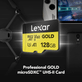 Cartao-MicroSDXC-128GB-Lexar-Gold-4K-280Mb-s-UHS-II---V60---U3---A1---Classe-10