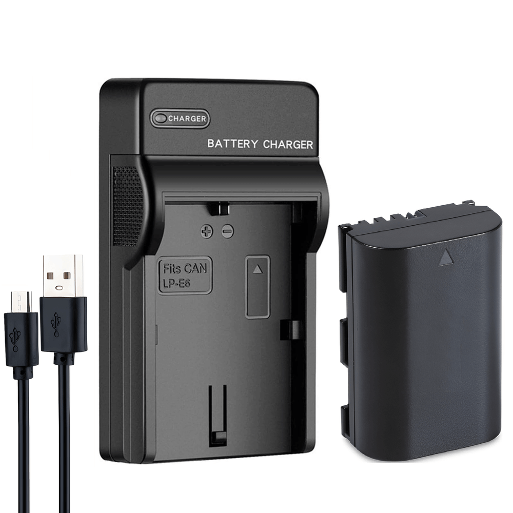 Kit-Bateria-LP-E6N-e-Carregador-USB-LP-E6-LP-E6NH-para-Cameras-Canon Kit-Bateria-LP-E6N-e-Carregador-USB-LP-E6-LP-E6NH-para-Cameras-Canon