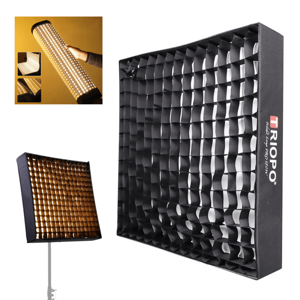 Iluminador LED Flexível Triopo Fold2 Pro 150W Bi-Color 60x60cm com Grid