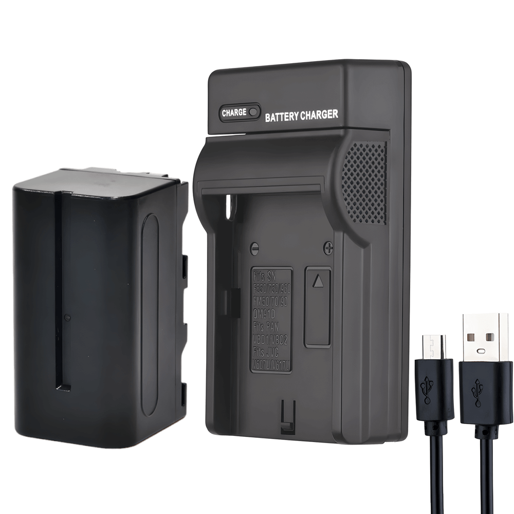 Kit-Bateria-NP-F750---NP-F770-com-Carregador-USB-para-LED-e-Monitores Kit-Bateria-NP-F750---NP-F770-com-Carregador-USB-para-LED-e-Monitores