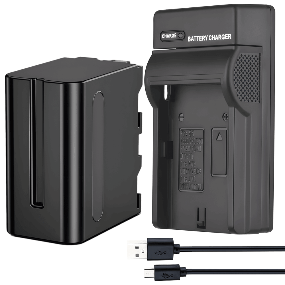 Kit-Bateria-NP-F960---NP-F970-com-Carregador-USB-para-LED-e-Monitores Kit-Bateria-NP-F960---NP-F970-com-Carregador-USB-para-LED-e-Monitores