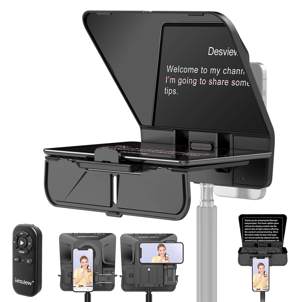Teleprompter-Desview-T5-Portatil-para-Smartphone-Cameras-e-Tablet Teleprompter-Desview-T5-Portatil-para-Smartphone-Cameras-e-Tablet