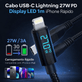 Cabo-USB-C-para-Lightning-27W-PD-com-Display-LED-Carregamento-Rapido-2mts