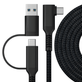 Cabo-USB-C-90°-VR-Link-2-em-1-USB-A---USB-C-5Gbps-para-Meta-Quest-e-Smartphones-3mts