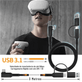 Cabo-USB-C-90°-VR-Link-2-em-1-USB-A---USB-C-5Gbps-para-Meta-Quest-e-Smartphones-3mts