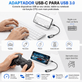 Cabo-OTG-USB-C-para-USB-3.0-Femea-Trancado-5Gbps-15cm
