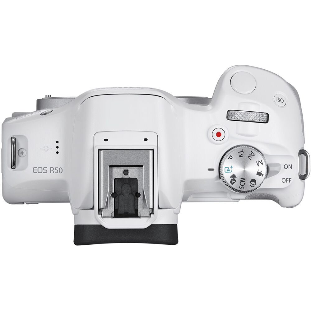 Câmera Canon EOS R50 4K com Lente RF-S 18-45mm Branca - eMania
