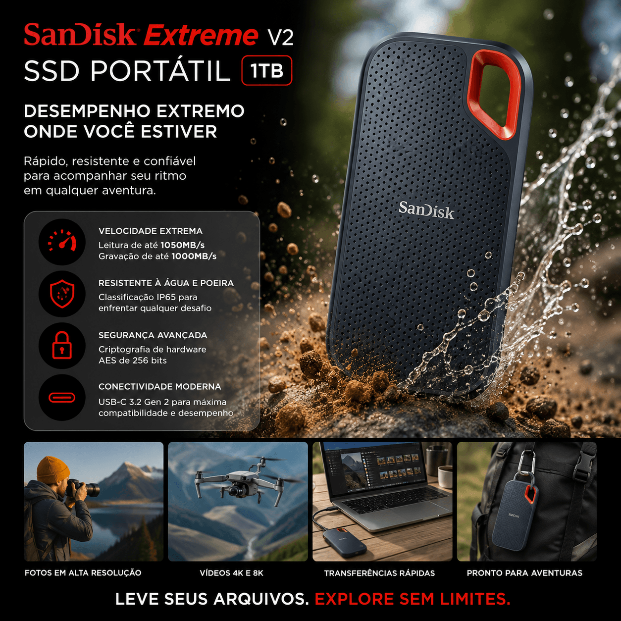 SSD SanDisk Extreme de 1TB (V2) - WorldView