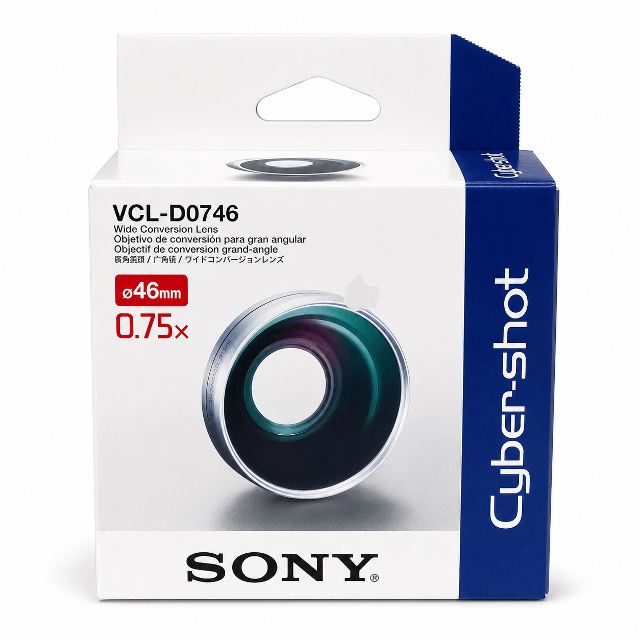 Lente Grande Angular Sony VCL-D0746 0.75x 46mm - eMania Foto e Video